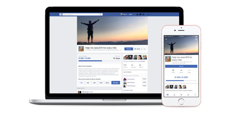 Facebook now lets you raise funds for your favorite charities