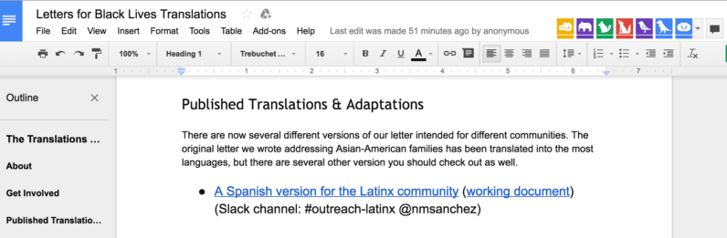 Letters for Black Lives now seeks translators to address all immigrant communities