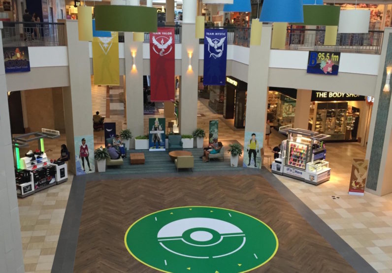 Mall embraces Pokémon Go and turns its lobby into a designated battle arena