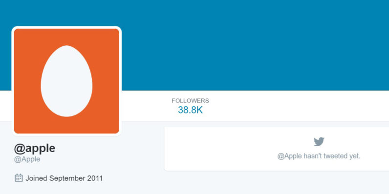 Apple just remembered it had a Twitter account