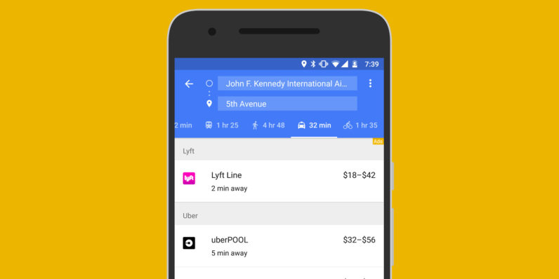 Google Maps is getting even better at helping you find a cab in the US