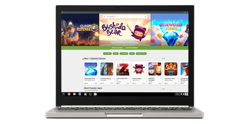 Google Play is now bringing Android apps to Chromebooks