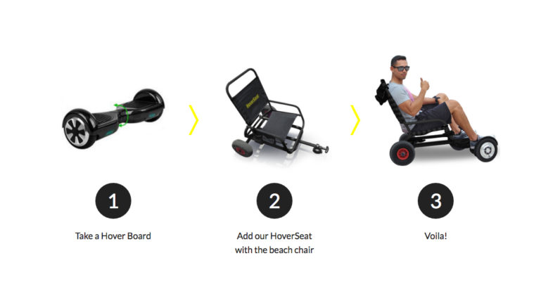 This odd invention turns your hoverboard into a speedy wheelchair