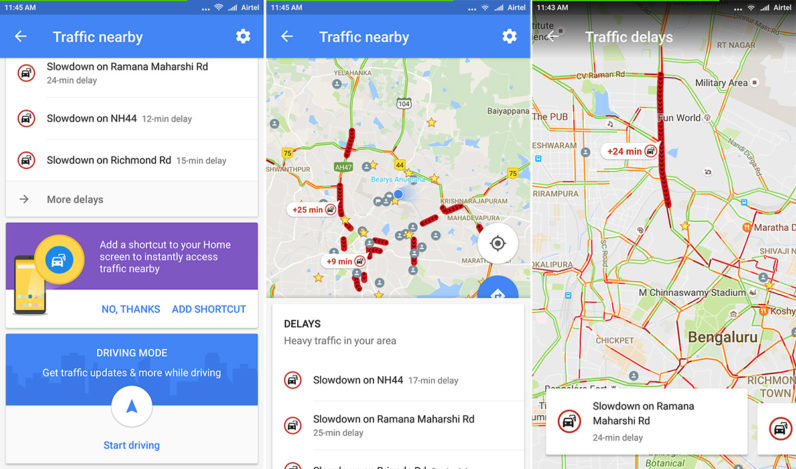 Google Maps for Android adds a one-tap shortcut to view traffic around you