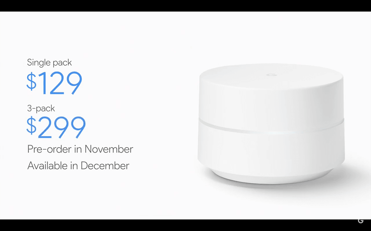 Google announces ‘Wifi’ a $129 smart router that kills deadzones