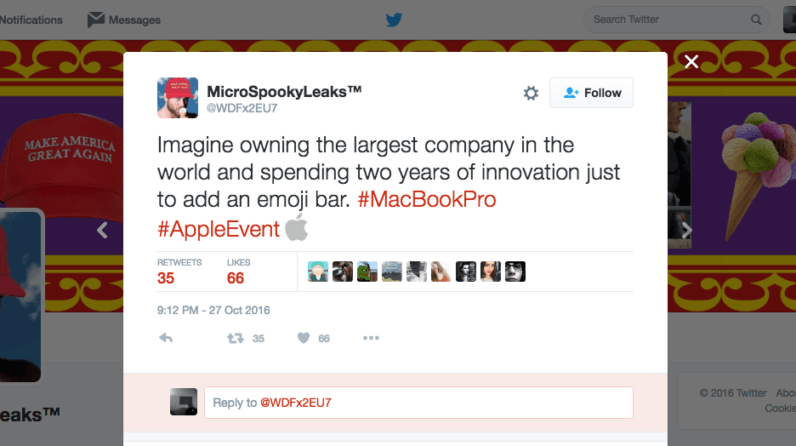 macbook, apple, twitter