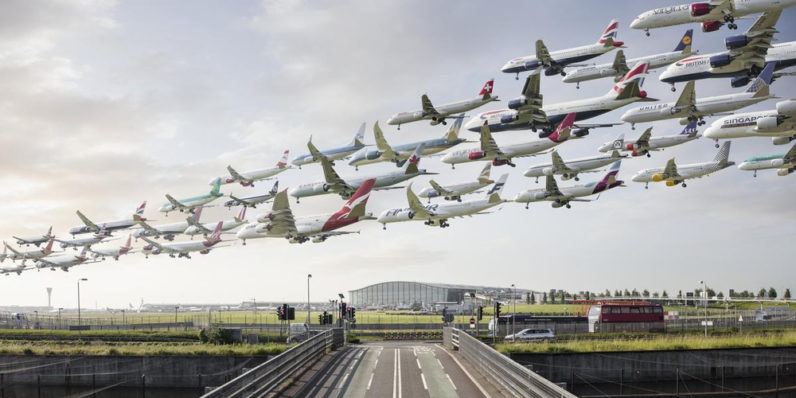 ‘Airportraits’ series is eight hours of airport traffic in one magnificent image