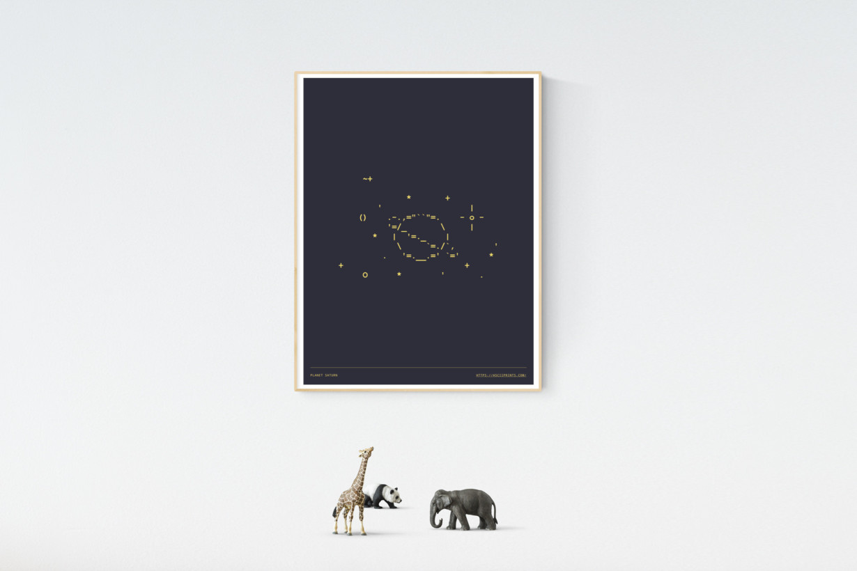 These ASCII art prints put some ¯\_(ツ)_/¯ on your wall