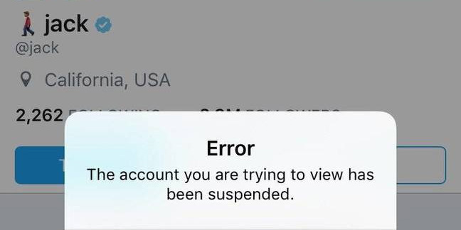 Twitter suspended CEO Jack Dorsey’s account by mistake