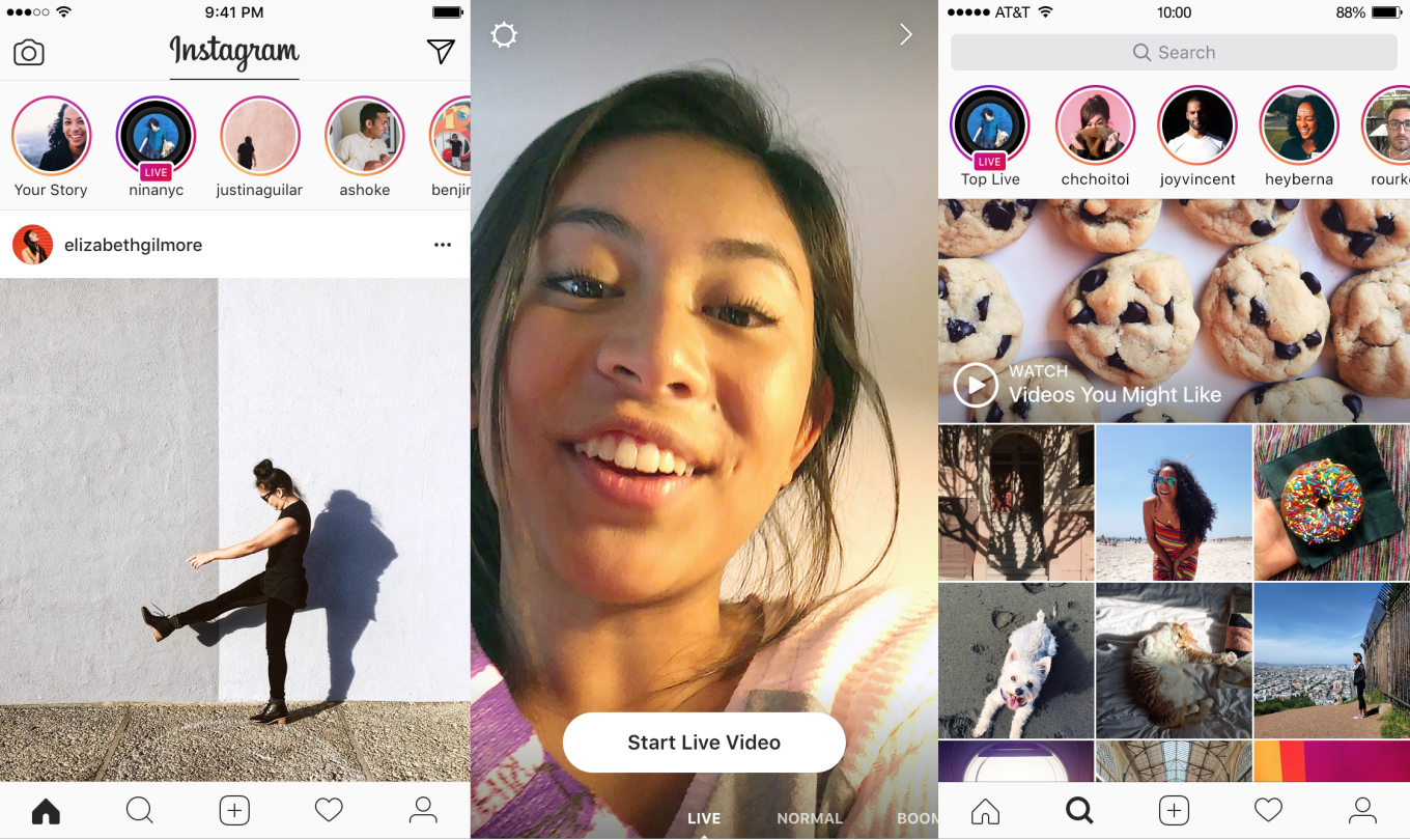 Instagram introduces Live video and disappearing messages