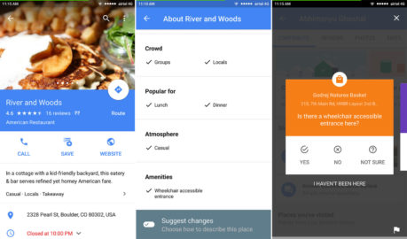 Google Maps now indicates if a location is wheelchair accessible