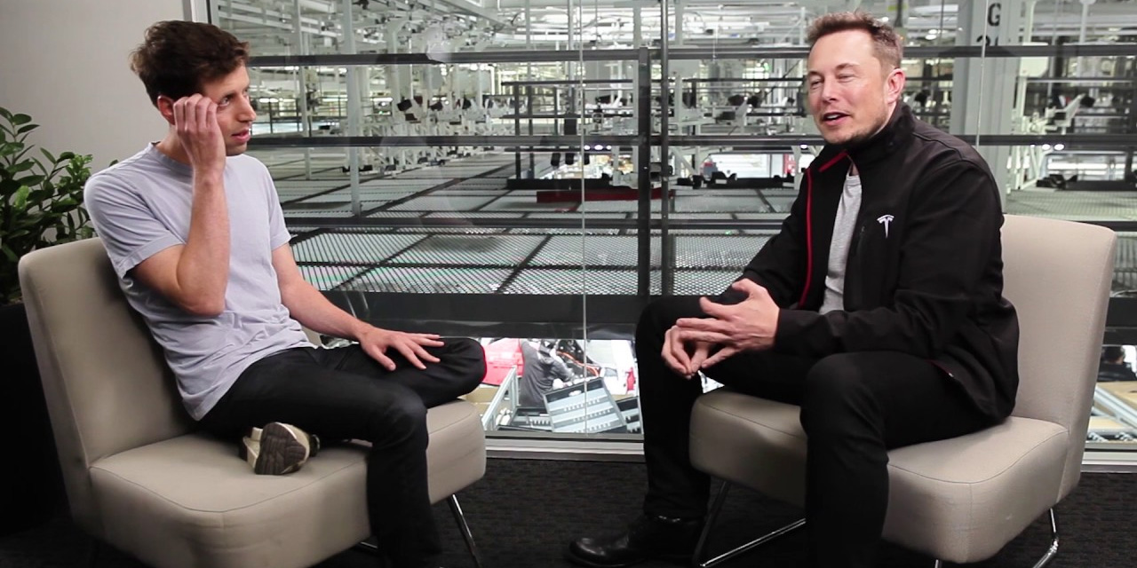 Sam Altman sentado junto a Elon Musk