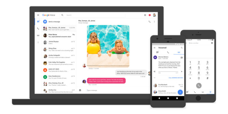 Google Voice gets a fresh coat of paint and group messaging features