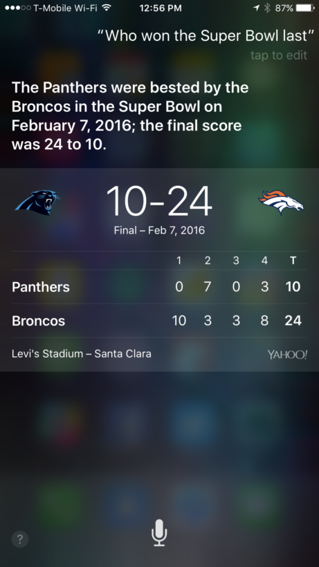 Siri Might Be The Only Friend You Need This Super Bowl Sunday