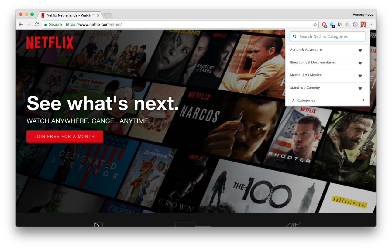Netflix extension for Chrome is your shortcut to a ton of hidden categories
