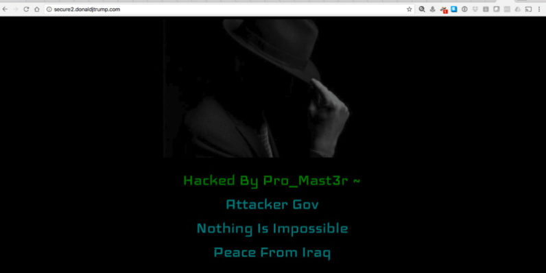 Trump site hacked by attacker purportedly from Iraq