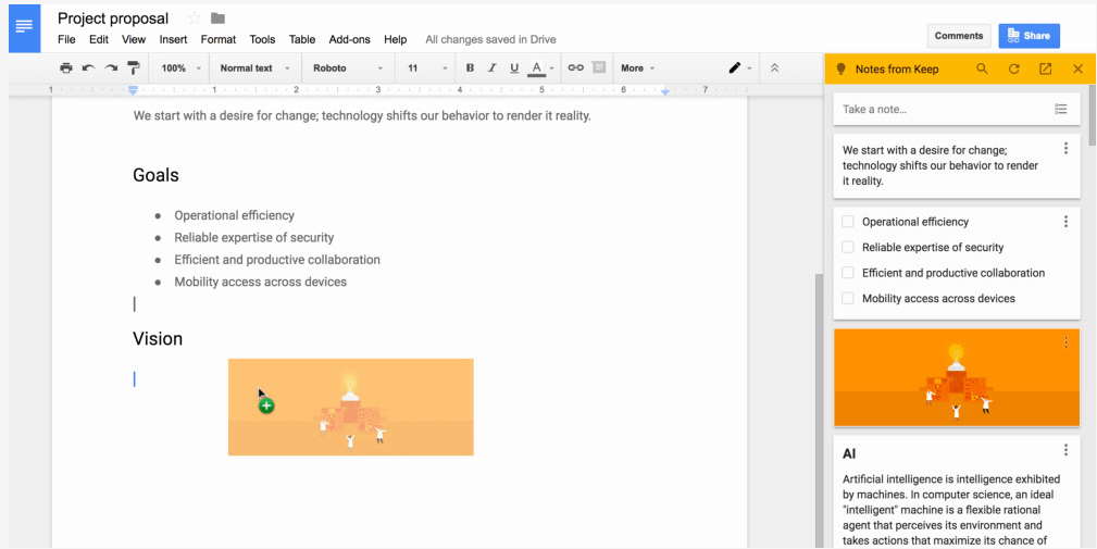 Google’s Keep is now an excellent sidekick to its productivity apps