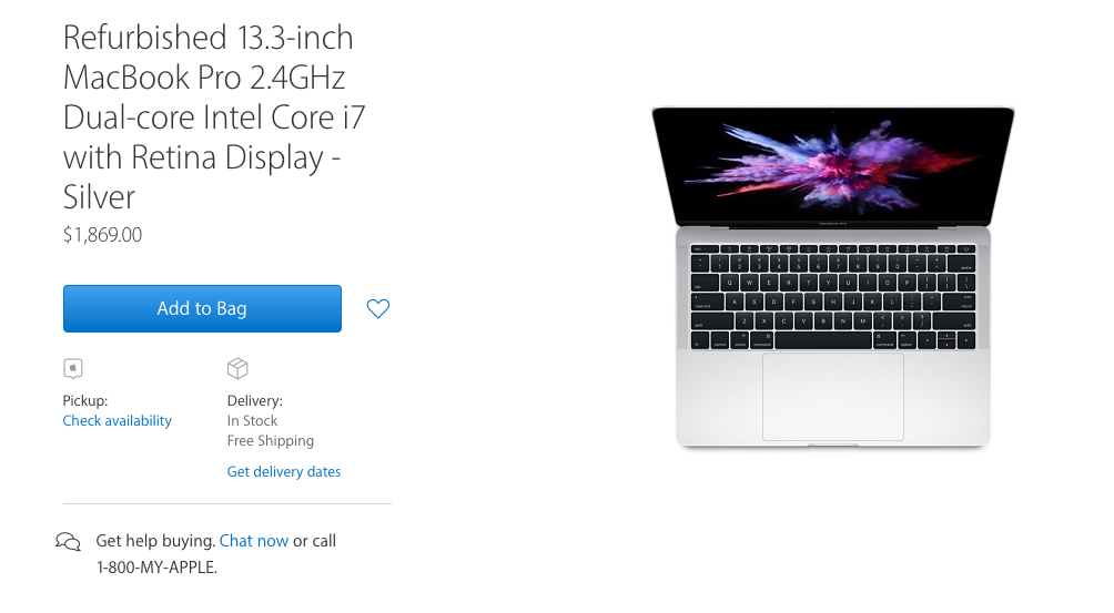 Apple Is Selling Refurbished Units Of The New Macbook Pro Without Touch Bar