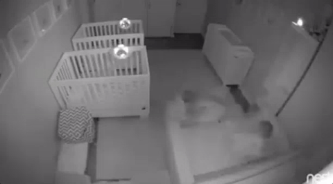 Watch: Nest cam catches twin toddlers partying until dawn