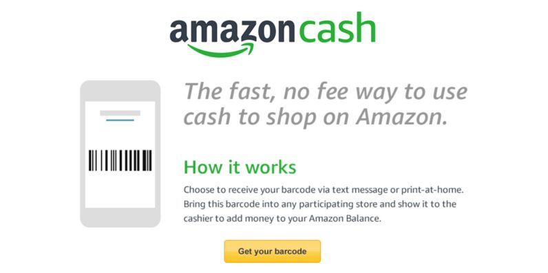 Amazon Cash eliminates need for bank cards