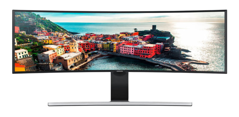 samsung, monitor, double-wide