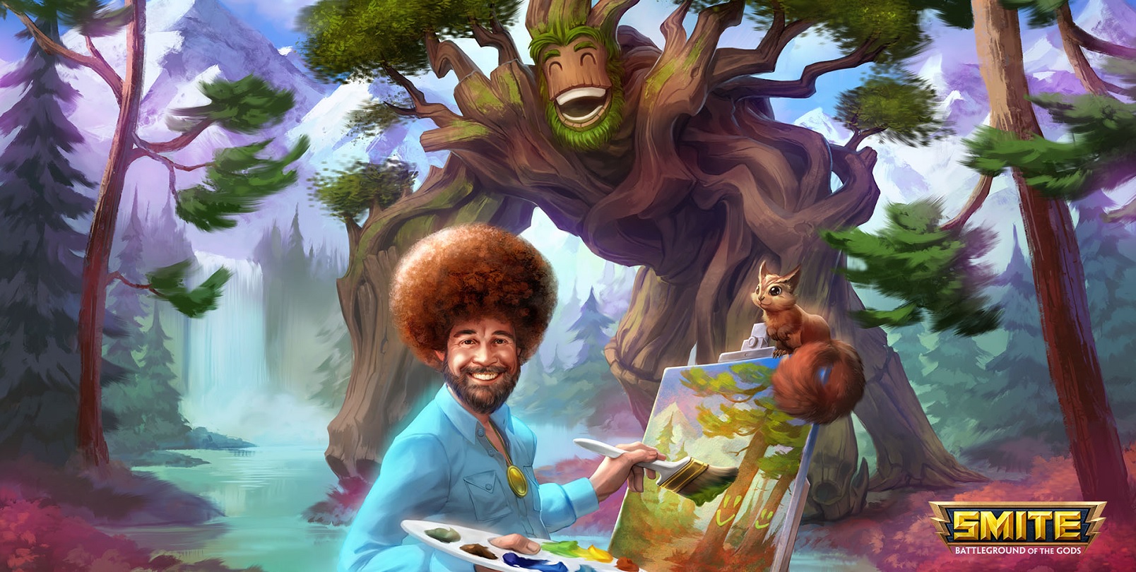 Bob Ross takes on the divine in SMITE