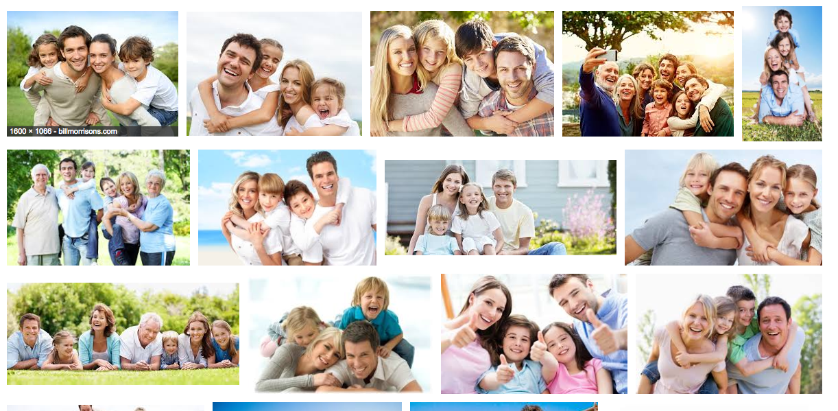 Why does Google think most happy families are white?