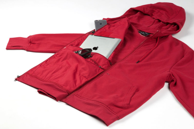 The SCOTTeVEST is a bonkers 19-pocket hoodie that can hold two iPads and charge your phone