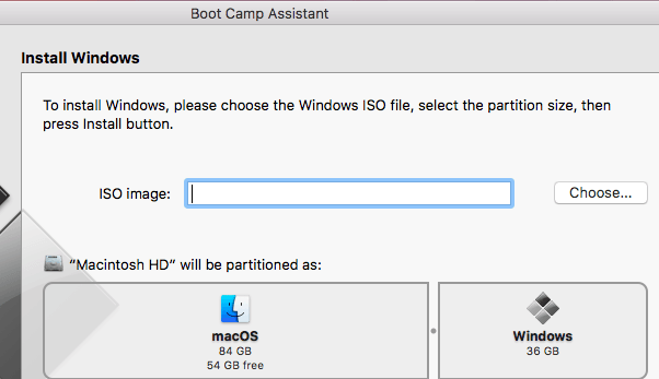 install windows 10 on mac with boot camp assistant