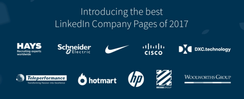 linkedin company pages of 2017
