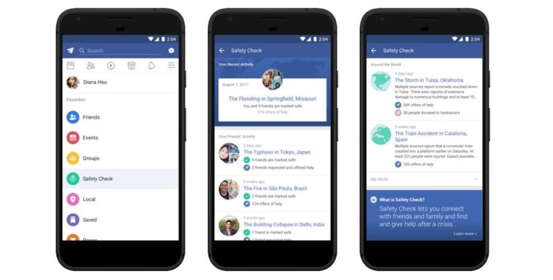 Facebook makes it quicker to check friends are safe when disaster strikes