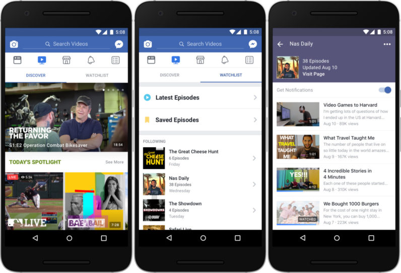 Facebook takes on YouTube with Watch, its new episodic video service