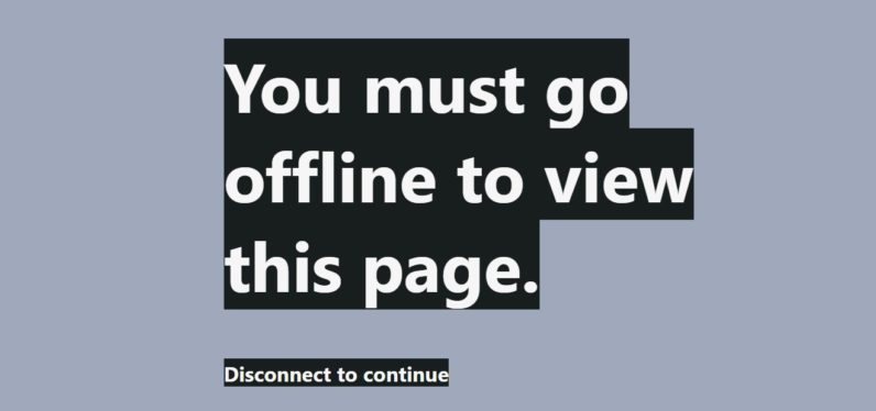 This manifesto against Internet addiction can only be viewed offline