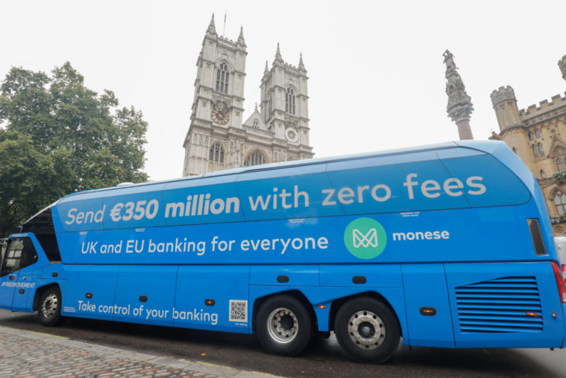 The infamous Brexit Bus is now being used to promote a fintech startup