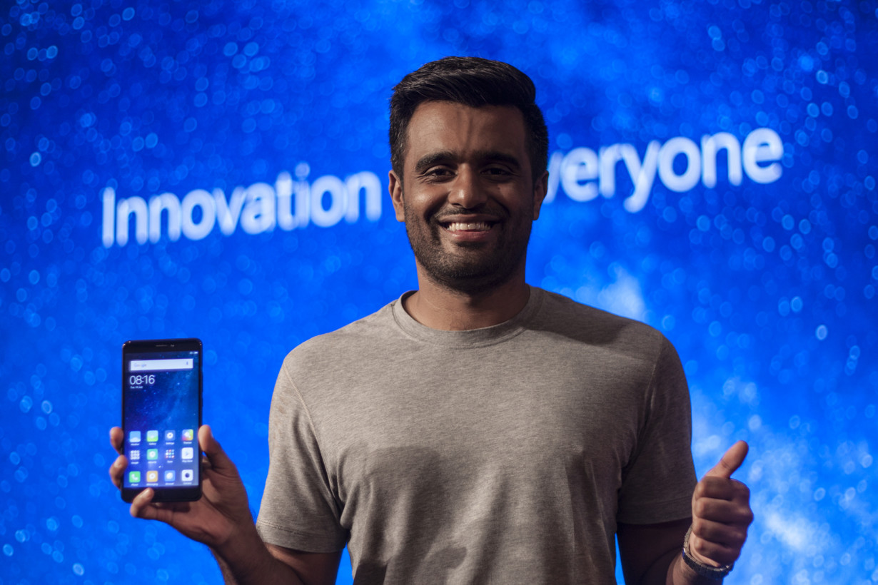 Jai Mani, Xiaomi India's product lead, at the launch of the Mi Max 2 in New Delhi this year