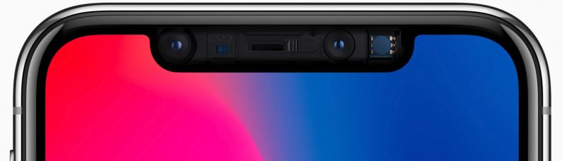 Three separate components in the iPhone X's notch make Face ID possible