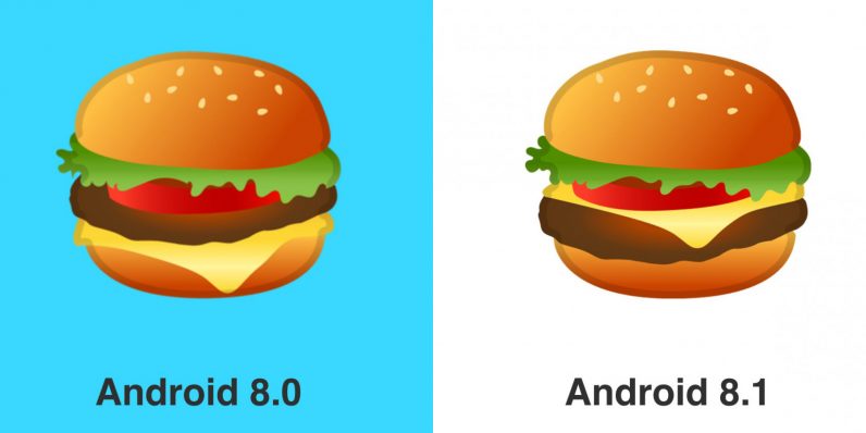 Google is fixing its troubling burger emoji in Android 8.1