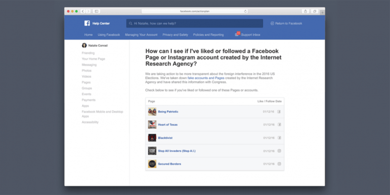 Facebook will soon let you know if you’re following propaganda pages