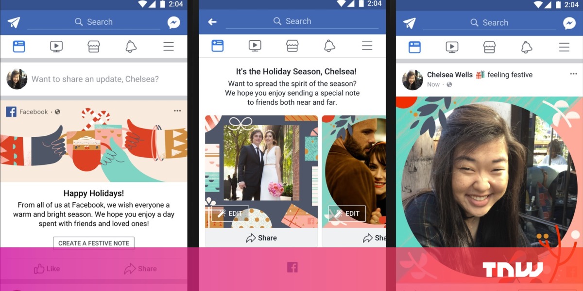 photo of Facebook gets new festive features for the holidays image