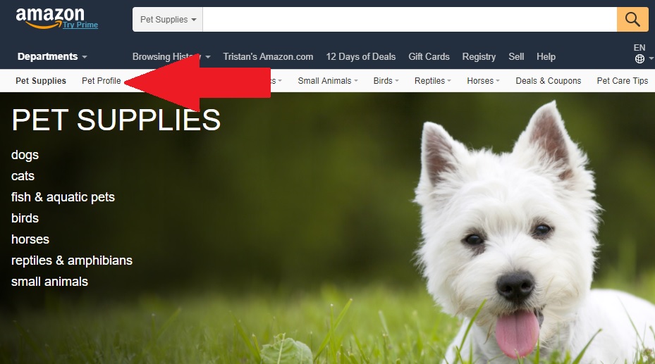 Do you have a pet? So you can register your profile on Amazon