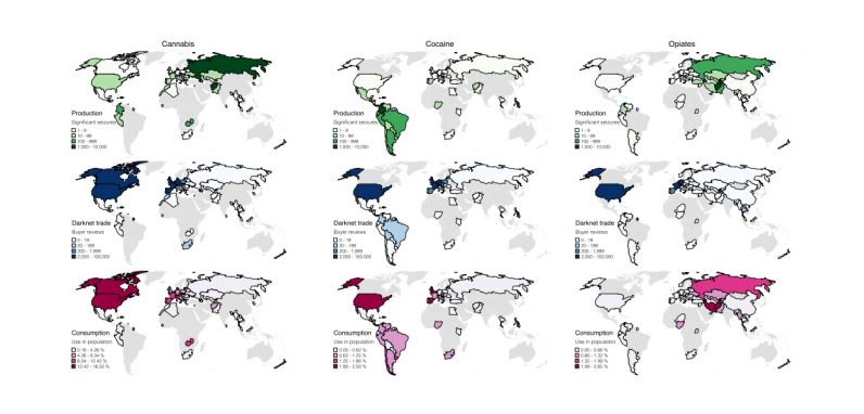 Scientists find darknet drug markets have little influence on global trafficking