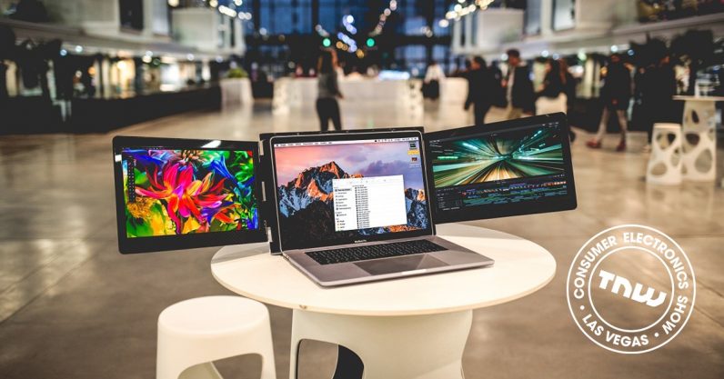 Add two more screens to any laptop with this crazy contraption
