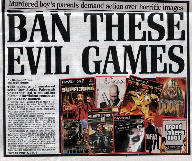 We’re blaming video games for realworld violence? Again?