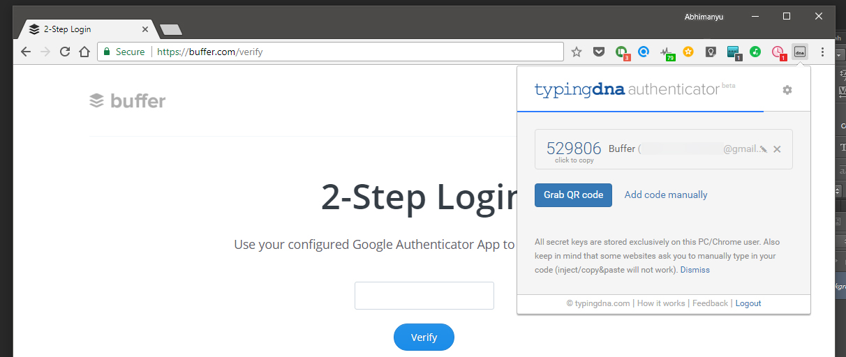 How to set up Coinbase with TypingDNA Authenticator - TypingDNA  Authenticator