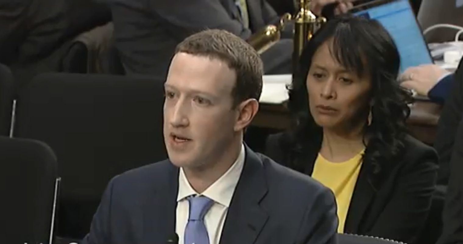 Zuckerberg's Senate hearing notes included a dig at Apple