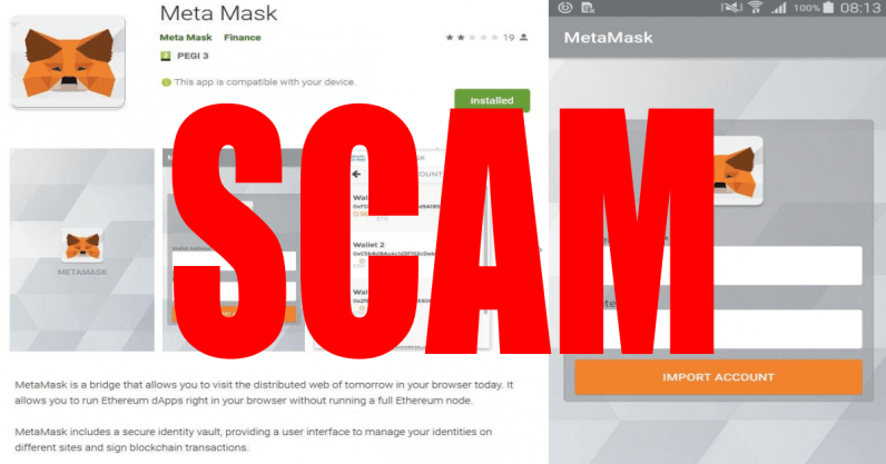 Scam alert: Fake MetaMask app on Google Play is stealing users’ ETH