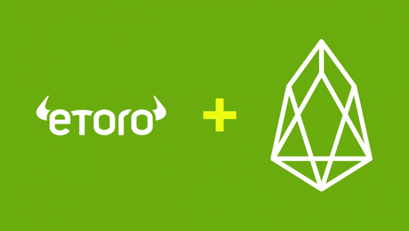 photo of EOS cryptocurrency trading and investing lands on eToro image