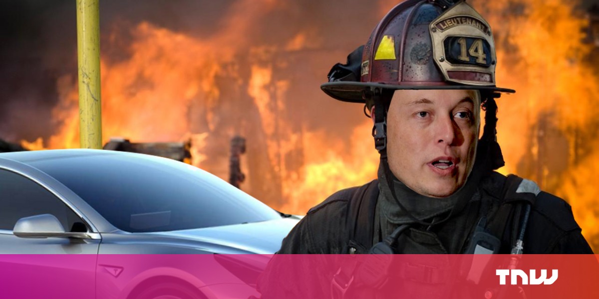photo of Tesla factory becomes literal dumpster fire after recycling machinery goes up in flames image