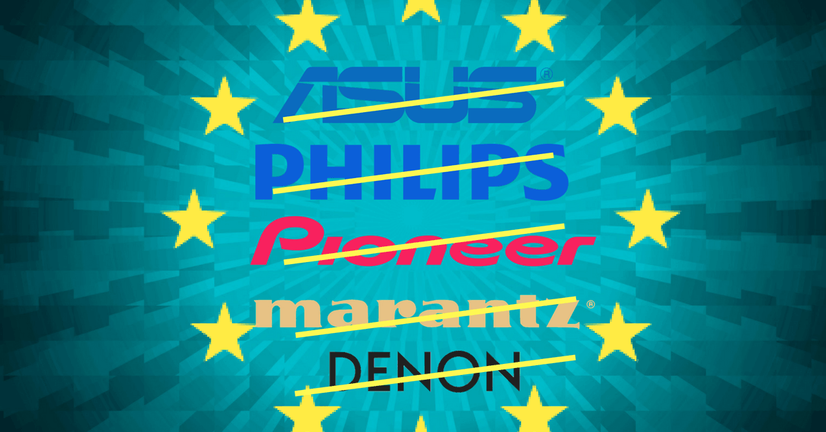 EU fines ASUS, Philips, Pioneer, and Denon & Marantz €111M for breaching EU antitrust rules