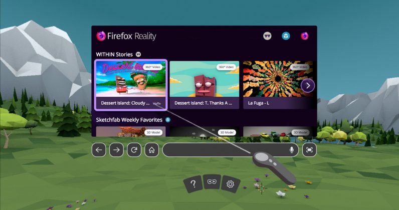Firefox Reality version 1.0 allows immersive virtual reality experience for web surfing